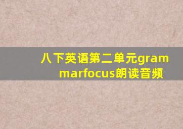 八下英语第二单元grammarfocus朗读音频