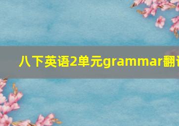 八下英语2单元grammar翻译