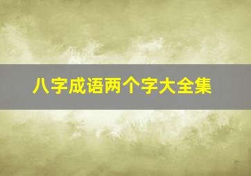 八字成语两个字大全集