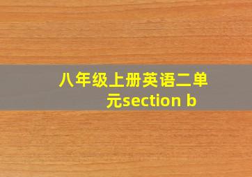 八年级上册英语二单元section b