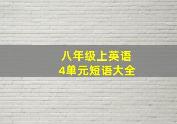 八年级上英语4单元短语大全