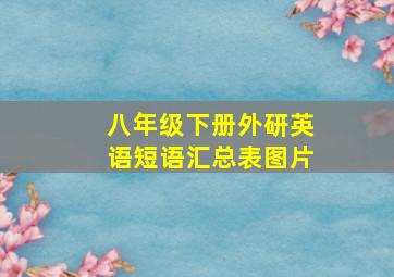 八年级下册外研英语短语汇总表图片