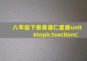 八年级下册英语仁爱版unit6topic3sectionC