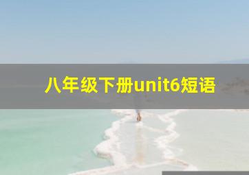 八年级下册unit6短语