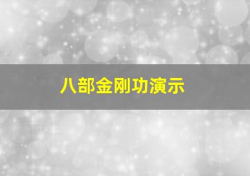 八部金刚功演示