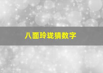 八面玲珑猜数字