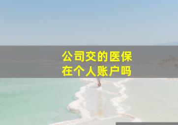 公司交的医保在个人账户吗