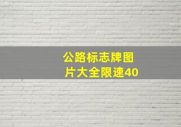 公路标志牌图片大全限速40