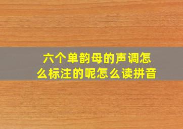 六个单韵母的声调怎么标注的呢怎么读拼音