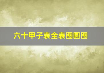 六十甲子表全表图圆图