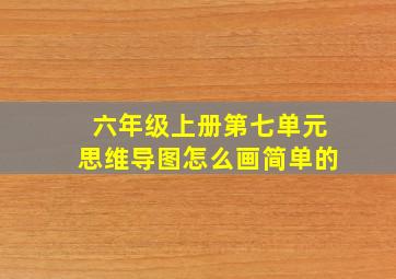 六年级上册第七单元思维导图怎么画简单的