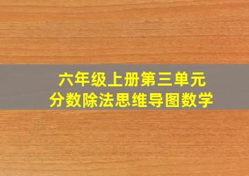 六年级上册第三单元分数除法思维导图数学