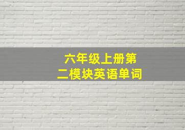 六年级上册第二模块英语单词