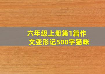 六年级上册第1篇作文变形记500字猫咪