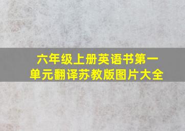 六年级上册英语书第一单元翻译苏教版图片大全