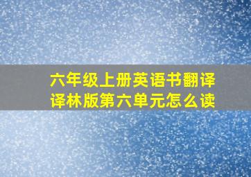 六年级上册英语书翻译译林版第六单元怎么读