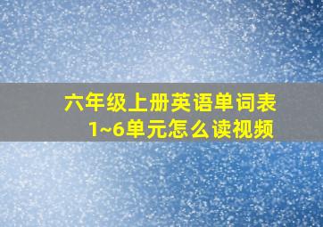 六年级上册英语单词表1~6单元怎么读视频