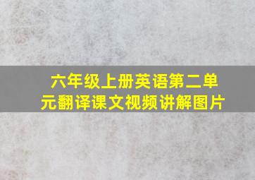 六年级上册英语第二单元翻译课文视频讲解图片