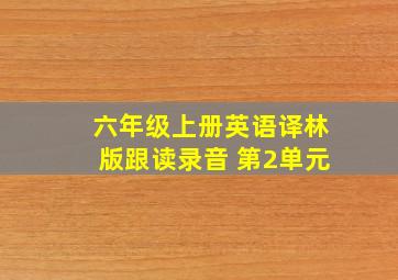 六年级上册英语译林版跟读录音 第2单元