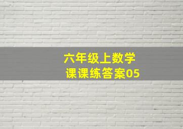 六年级上数学课课练答案05