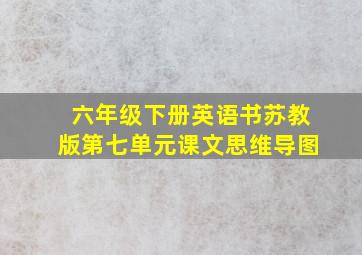 六年级下册英语书苏教版第七单元课文思维导图