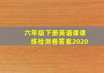 六年级下册英语课课练检测卷答案2020