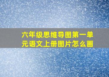 六年级思维导图第一单元语文上册图片怎么画