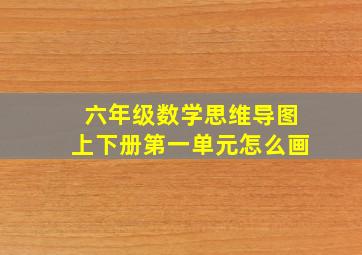 六年级数学思维导图上下册第一单元怎么画