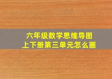 六年级数学思维导图上下册第三单元怎么画