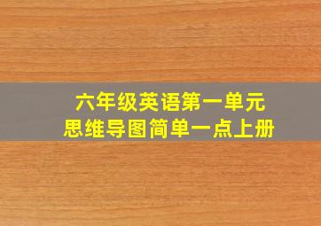 六年级英语第一单元思维导图简单一点上册