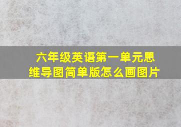 六年级英语第一单元思维导图简单版怎么画图片