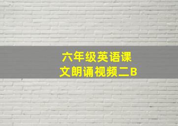 六年级英语课文朗诵视频二B