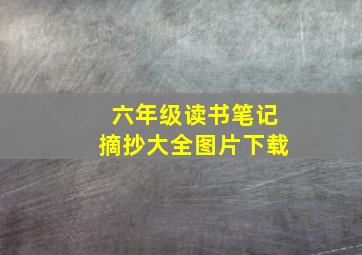 六年级读书笔记摘抄大全图片下载