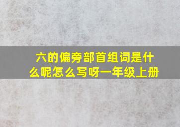 六的偏旁部首组词是什么呢怎么写呀一年级上册