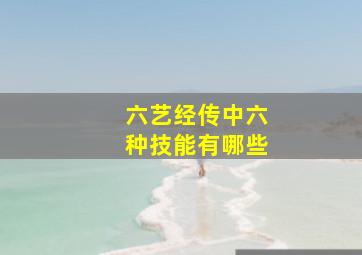 六艺经传中六种技能有哪些