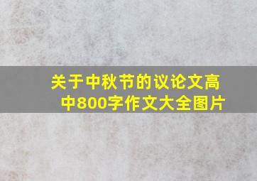 关于中秋节的议论文高中800字作文大全图片