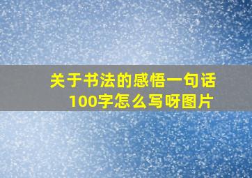 关于书法的感悟一句话100字怎么写呀图片