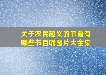 关于农民起义的书籍有哪些书目呢图片大全集