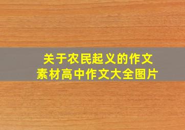 关于农民起义的作文素材高中作文大全图片