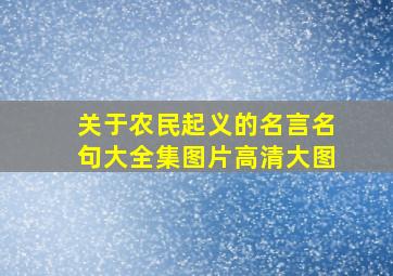 关于农民起义的名言名句大全集图片高清大图