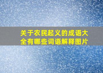 关于农民起义的成语大全有哪些词语解释图片