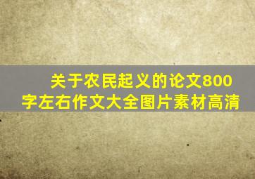 关于农民起义的论文800字左右作文大全图片素材高清