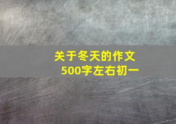 关于冬天的作文500字左右初一