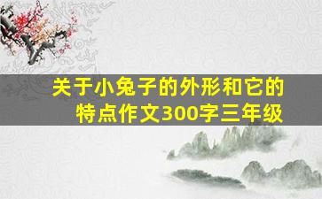 关于小兔子的外形和它的特点作文300字三年级