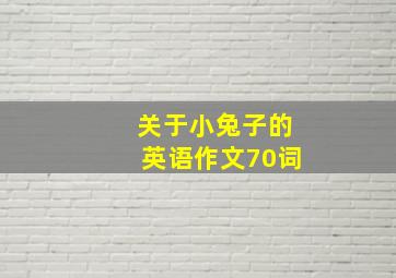 关于小兔子的英语作文70词