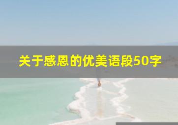 关于感恩的优美语段50字