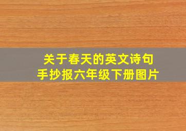 关于春天的英文诗句手抄报六年级下册图片