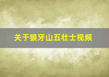 关于狼牙山五壮士视频