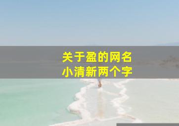 关于盈的网名小清新两个字