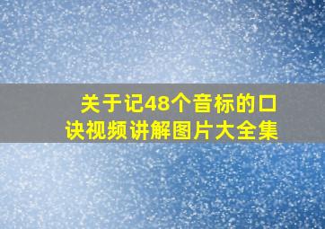 关于记48个音标的口诀视频讲解图片大全集